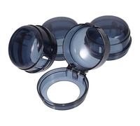 NOLITOY Lot de 4 Housses de Boutons de Cuisinière à Gaz Noires en Plastique Protection Antidérapante et Anti-Saleté pour Sécurité Domestique Adaptées pour Éviter les Contacts