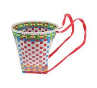 NOLITOY Panier en Plastique Tressé pour Garçon et Filles, Accessoire de Scène Polyvalent en Pvc, Petit Panier Multi-fonctionnel pour Photo ou Usage en Extérieur Couleur Aléatoire