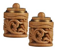NOLITOY Pendentif Parfumé en Bois de Santal Creux, Sachet Diffuseur D'arôme pour Voiture et Maison, Décoration Vintage, Lot de 2 Pièces, Accessoire Parfumé et Décoratif