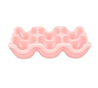 NOLITOY Porte-œufs En Céramique 6 Compartiments Pour Réfrigérateur, Plateau à Œufs Porcelaine Rose, Organisateur Cuisine Compact Antichocs, Rangement Œufs Pratique Et Décoratif