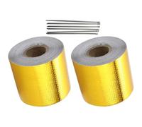 NOLITOY Ruban Adhésif Aluminium Or Résistant Haute Température 2 Rouleaux 5m X 5cm Étanchéité et Isolation Thermique pour Moteur Automobile et Assemblage