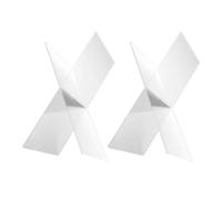 NOLITOY Support de Livres pour Rangement de Livres X-shape en Acrylique Transparent 2pcs, Étagère Multifonction pour Bibliothèque ou Maison