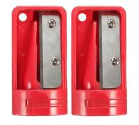 NOLITOY Taille-crayon Outil en ABS et Acier Manuel 2pcs Taille-crayons Léger Rouge pour Garçon et Filles et Adultes pour Bureau et École
