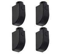 NOLITOY Verrouillage Porte Coulissante pour Fenêtre en Plastique Noir, Lot de 4 Pièces Fonction Anti-rayure et Ventilation Intérieure, pour École et Bureau