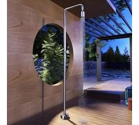 NOLUXA IMEX - Douche Piscine Extérieure en Acier S.316 | Douche Encastrée Sol pour Jardin, Piscine et Terrasse | Robinetterie 1 Voie (Eau Froide) avec Pommeau de Douche et Traitement Anticorrosion