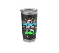 Nom Anna Anna de Noël au Pôle Nord Gobelet isotherme en acier inoxydable double paroi