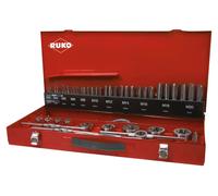 Nom RUKO jeu de tarauds et filières 54 pièces HSSE-Co 5 en cassette industrielle - 245040E