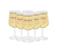 NOMADE - Pack de 6 Verres de Vin Blanc Prêts à Boire | 6 x 18,7 cl | Vin Français Chardonnay | Format Individuel Recyclable & Incassable avec Pied Amovible - Idéal Pique-Nique & Apéritif (Vin Blanc)