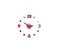 Nombres 3D Diy Romain Mur Acrylique Miroir Autocollant Horloge Décoration Intérieure Stickers Mural Rouge PL603