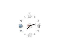 Nombres 3D Diy Romain Mur Acrylique Miroir Autocollant Horloge Décoration Intérieure Stickers Mural Argent PL598 Argent G