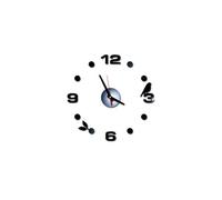 Nombres 3D Diy Romain Mur Acrylique Miroir Autocollant Horloge Décoration Intérieure Stickers Mural Noir PL620