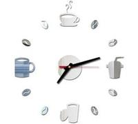 Nombres 3D Diy Romain Mur Acrylique Miroir Autocollant Horloge Décoration Intérieure Stickers Mural Argent PL598 Argent G