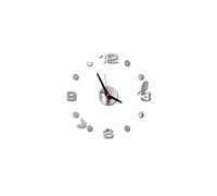 Nombres 3D Diy Romain Mur Acrylique Miroir Autocollant Horloge Décoration Intérieure Stickers Mural Argent PL621 Argent G