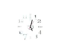 Nombres 3D Diy Romain Mur Acrylique Miroir Autocollant Horloge Décoration Intérieure Stickers Mural Argent PL625 Argent G