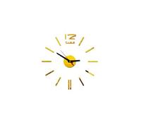 Nombres 3D Diy Romain Mur Acrylique Miroir Autocollant Horloge Décoration Intérieure Stickers Mural Or PL634 G