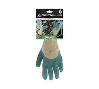 GANTS DELTA PLUS TRICOT POLYCOTON - ENDUCTION LATEX PAUME, DOIGTS ET MI-DOS - DPVV831VE0 T10