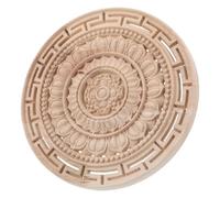 Non Peinte Applique Ronde Mandala en Bois pour Meuble, Chambre