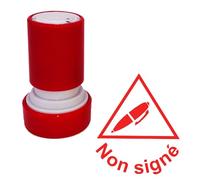 Non signé Tampon Auto Encreur Enseignant - Rouge 22mm, Re-éncrable