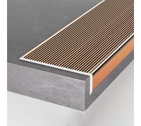 Non-Slip Aluminum Stair Nose Molding Edge Protector, 90cm(Rose Gold)