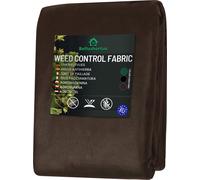 Non-tissé contre les mauvaises herbes, non-tissé de jardin, résistant à la déchirure, brun 1.6m 100g/m² avec stabilisation UV 25 m