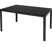 Non-Wood table de jardin aluminium anthracite - noir 125cm x 70cm