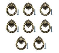 Nonbranded 8 Pcs Poignées Traction Vintage Boutons, Bronze Antique Poignée de Meubles Bouton, Convient pour les Armoires, les Coiffeuses, les Meubles etc.(Bronze)