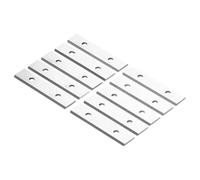 NONDK 10 Pièces de Lames Carrées 50 X 12 X 1,5 mm Inserts en Carbure Rectangulaires à Double Tranchant Lames de Grattoir à Peinture Lames de Coupe