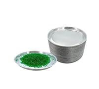 NONDK Plateaux D'Échantillons en Aluminium pour Analyseur D'Humidité (Paquet de 100) - Plateaux de Laboratoire Ronds de 90 Mm, Coupelles de Pesée Jetables, Plateau pour Balance