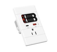 NONDK Prise Murale USB-C Résistante Aux Manipulations, Câble Rétractable USB-C et USB-A PD GaN 20W, Port de Charge 15A 125V.