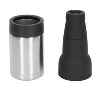 NONDK Refroidisseur de Canettes de 35 avec Double Paroi et Décapsuleur Intégré - Garde Les Froides Pendant des Heures (Couleur Acier)