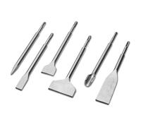 NONDK Set de Ciseaux en Acier 40CR Professionnel (6 Pièces), Outils de Maçonnerie SDS plus pour Démolition et Rénovation.