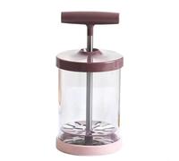 NONDK Siphon à Crème Manuel en Plastique, Distributeur de Crème Fouettée pour Décoration de Gâteaux, Vinaigrettes et Mousseuses, DIY, Marron