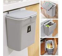 None Brand - Poubelle à compost de cuisine pour comptoir ou sous évier, petite poubelle à suspendre avec couvercle pour placard/salle de bain/chambre/bureau/camping, seau à compost d'intérieur
