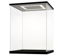Nonemey Vitrine pour Collection en Acrylique avec Guirlande Lumineuse - Boîte Vitrine Anti-Poussière pour Lego Voiture,Modèles(Noir, 60x30x20 cm)
