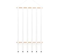 NONGYU Support mural pour pinces à cheveux pour enfants, 10 crochets et 6 rubans, décoration de chambre d'enfant pour nœuds et accessoires, support mural pour filles avec crochets, Small, Comme décrit