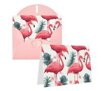 NONHAI Cartes de vœux avec enveloppes « Thinking of You » - Motif flamant rose - Cartes de vœux vierges pour toutes les occasions - Pour anniversaire, fête prénatale, félicitations, mariage