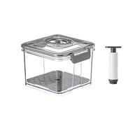 NonMiFyR Boîte sous Vide Contenant Alimentaire Récipient Hermétique Plastique Préservation avec Joint Silicone Anti-Fuite Utilisable dans Cuisine Bureau Stocka, Gris 1.5L