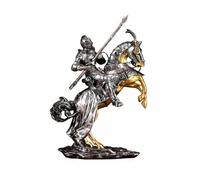 NonMiFyR Chevalier Statuette Sculpture Figurine Statue Décorative en Résine Inspirée du Moyen Âge Motif Guerrier sur Cheval Détails Authentiques Adaptée pour, Épée 29-12-5-40cm