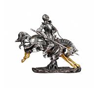 NonMiFyR Chevalier Statuette Sculpture Figurine Statue Décorative en Résine Inspirée du Moyen Âge Motif Guerrier sur Cheval Détails Authentiques Adaptée pour, 35-5-14-30cm Triumph