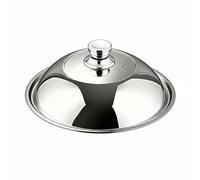 NonMiFyR Couvercle en Acier Inoxydable pour Casserole Poêle Wok et Design Haut Dôme Antirouille Poignée Ergonomique Observation Facile Compatible Cuisson, 38CM