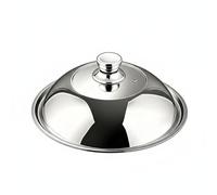 NonMiFyR Couvercle en Acier Inoxydable pour Casserole Poêle Wok et Design Haut Dôme Antirouille Poignée Ergonomique Observation Facile Compatible Cuisson, 34CM