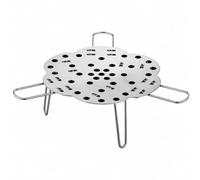 NonMiFyR Grille Cuisson à la Vapeur Acier Inoxydable Qualité Grille à Vapeur Pieds Plian Robuste pr Réchauffage s Pla