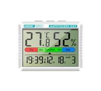 NonMiFyR Hygromètre Thermomètre de Bureau et Mural Station Météo Électronique Compacte Rapide de Température et Humidité Intérieure Matériau PP Résistan, Chat Gris
