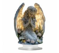 NonMiFyR Statue d'ange Assise en Prière Compact Ornement Religieuse Figurine pr Étagère, +Carton