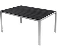Nonwood Table de jardin Table de salon de jardin Alu Argent / Noir