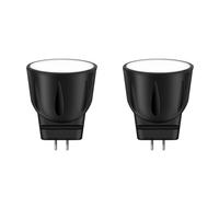Noobibaba MR8 12V Lampe LED, Blanc Chaud 2700K MR8 Ampoule LED 2W 12V GU4, Lampe halogène de remplacement 10W 20W, Non Dimmable, Col Court 2 pièces
