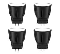 Noobibaba MR8 12V LED Lampe, Blanc Chaud 2700K MR8 Ampoule LED 2W 12V GU4, Lampe Halogène de Remplacement 10W 20W, Non Dimmable, Col Court 4pcs