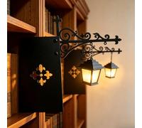 Nook Light, Bookshelf Lamp, Library Lantern Decorative Bookshelf Lighting, Lanterne De Bibliothèque Vintage En Bois, Éclairage De Table De Bureau Rustique，2PCS
