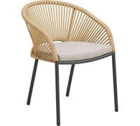 Noomi chaise de jardin avec coussin beige, sable.