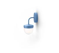 Noon Lampe murale Pan 10 cm verre givré Bleu pastel